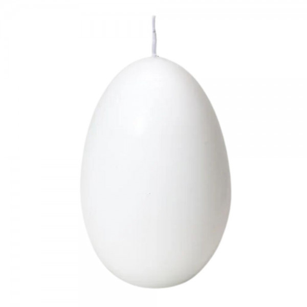 Eierkerze weiß 120x80 mm