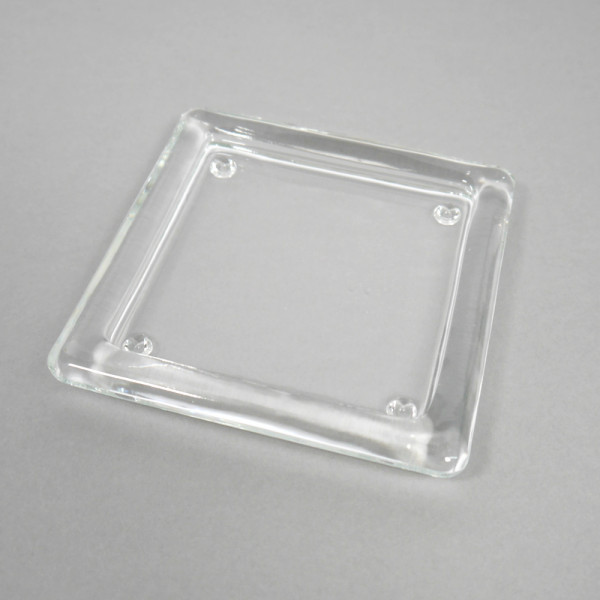 Glasteller Untersetzer quadratisch 13,6 cm
