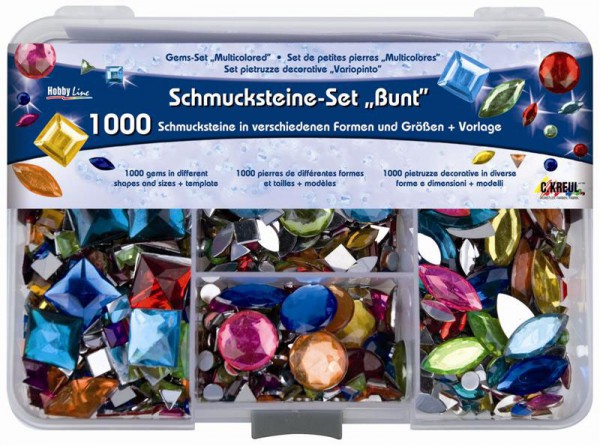 Schmucksteine-Set Bunt