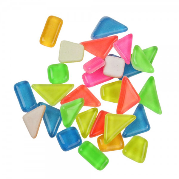 Soft Glas Polygonal Neon - Bunt Mix