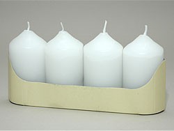 4er Stumpenkerzenset 8 x 4 cm