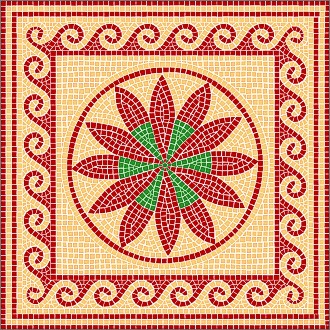 Mosaik Vorlagen - Messina | 60x60 cm