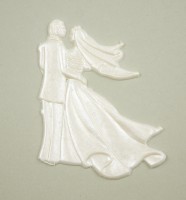 Wachs Hochzeitspaar perlmutt weiß Wachs Hochzeitspaar perlmutt weiß