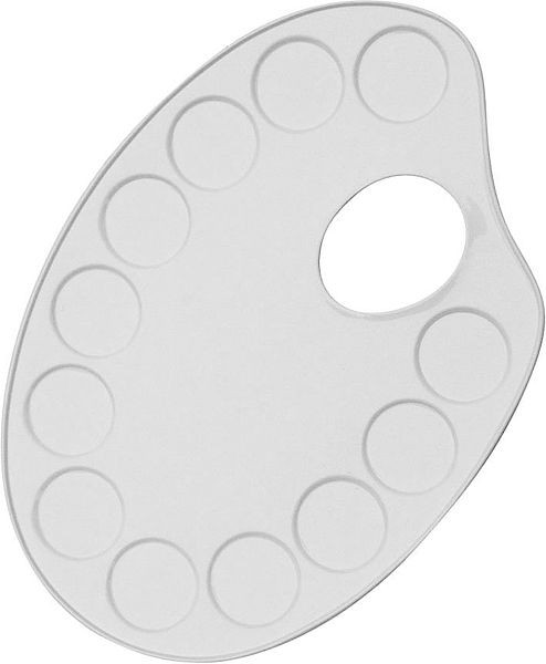 Metall-Palette oval
