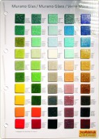 Mustertafel Murano Glas Mustertafel Murano Glas