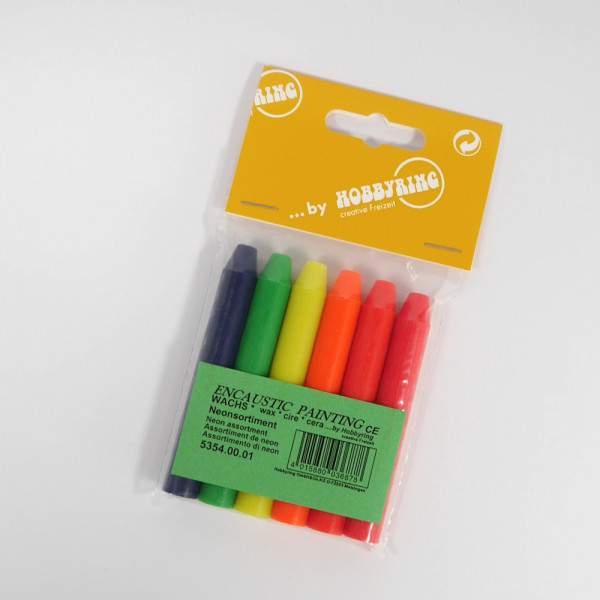 Encaustic Wachsstifte - Set Neonfarben
