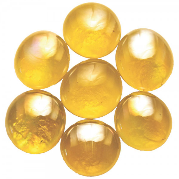 Glas-Nuggets Ø 15-20 mm - Irisierend - Gelb