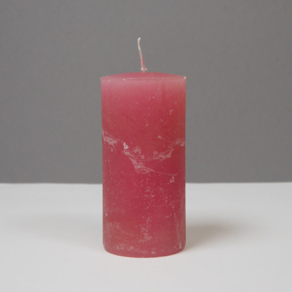 Kerze Rustic pink in verschiedenen Größen