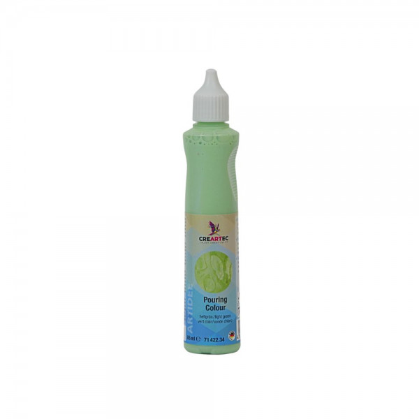Pouring Farbe - Hellgrün