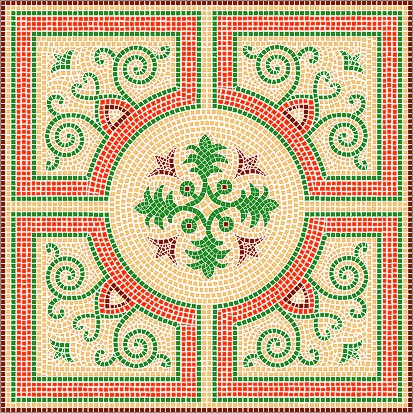 Mosaik Vorlagen - Agra | 80x80 cm