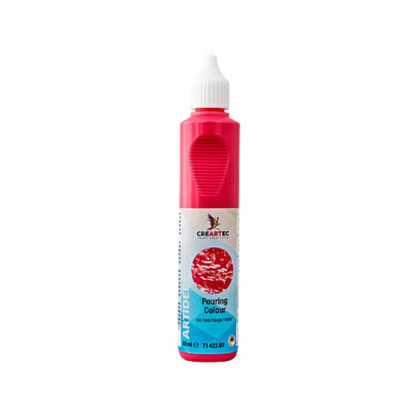 Pouring Farbe - Rot