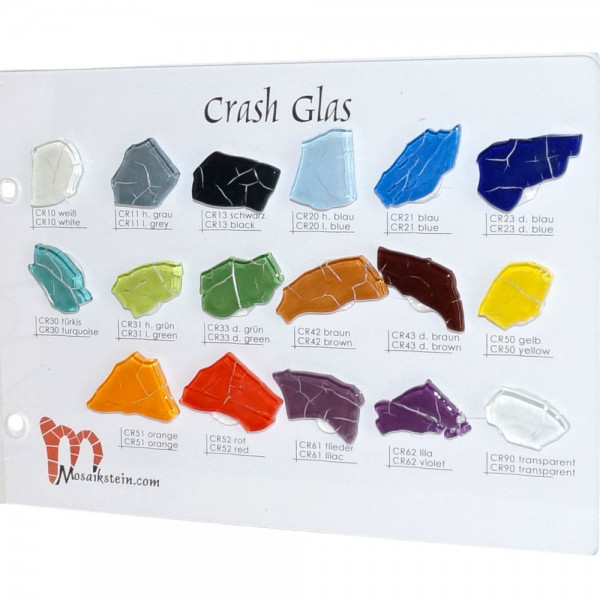 Mustertafel - Crash Glas