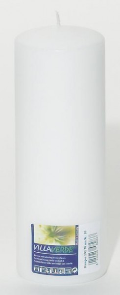 Stumpenkerze 200x68mm weiß