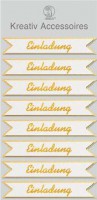 8x Schriftzug - Einladung gold 8x Schriftzug - Einladung gold