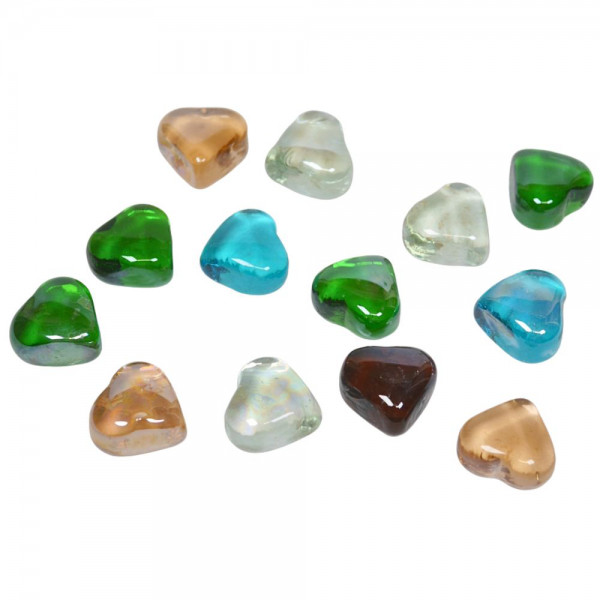 Glas-Nuggets Ø 15-20 mm - Herzen