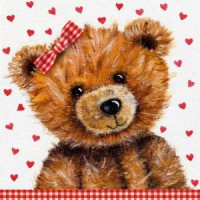 Serviette Kuschelbär Serviette Kuschelbär