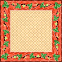 Mosaik Vorlagen - Efeu l 60x60 cm Mosaik Vorlagen - Efeu l 60x60 cm