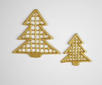 Wachsmotiv Tannenbaum Gitter gold Wachsmotiv Tannenbaum Gitter gold