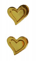 Wachs Herzen hochglanz gold oder silber Wachs Herzen hochglanz gold oder silber