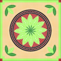 Mosaik Vorlagen - Helmos | 80x80cm Mosaik Vorlagen - Helmos | 80x80cm