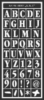 Motiv-Schablone Zahlen & Buchstaben Motiv-Schablone Zahlen & Buchstaben