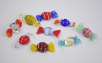 Glasbonbons 9 Stück, 3 cm Glasbonbons 9 Stück, 3 cm