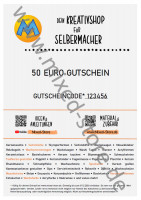 Geschenkgutschein 50,00 Euro Geschenkgutschein 50,00 Euro