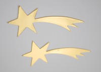 Wachsmotiv Kometen gold glänzend Wachsmotiv Kometen gold glänzend