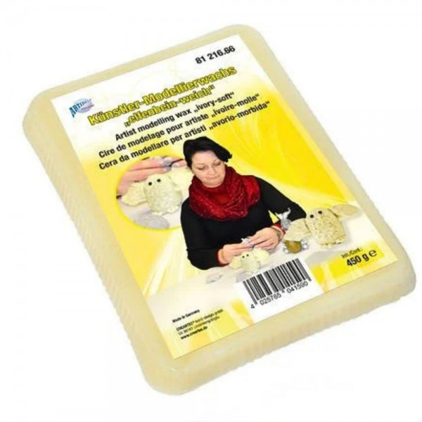 Künstler-Modellierwachs 450 g elfenbein-weich