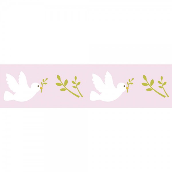 Washi Tape Taube mit Olivenzweig rosa
