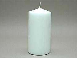 Stumpen Kerze weiß, 17 x 7 cm