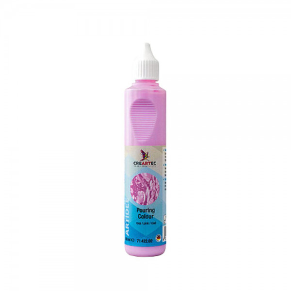 Pouring Farbe - Rosa