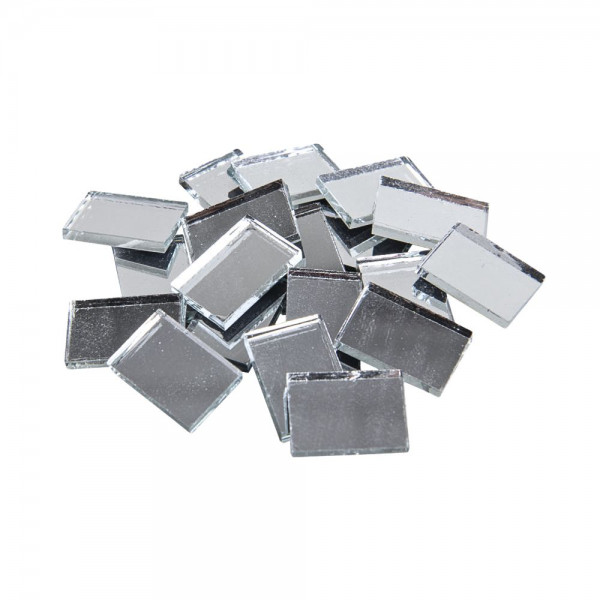 Spiegelmosaik - 10 x 15 x 2 mm - Silber