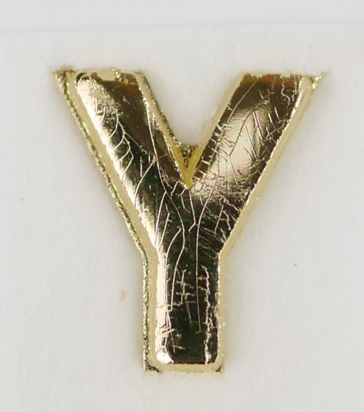 Wachsbuchstabe Y – Gold Glänzend – 8 mm