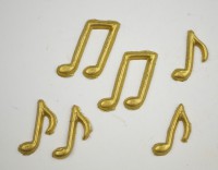 Wachsmotiv Noten gold Wachsmotiv Noten gold