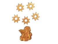 Wachsmotiv Engel mit Sterne in gold Wachsmotiv Engel mit Sterne in gold