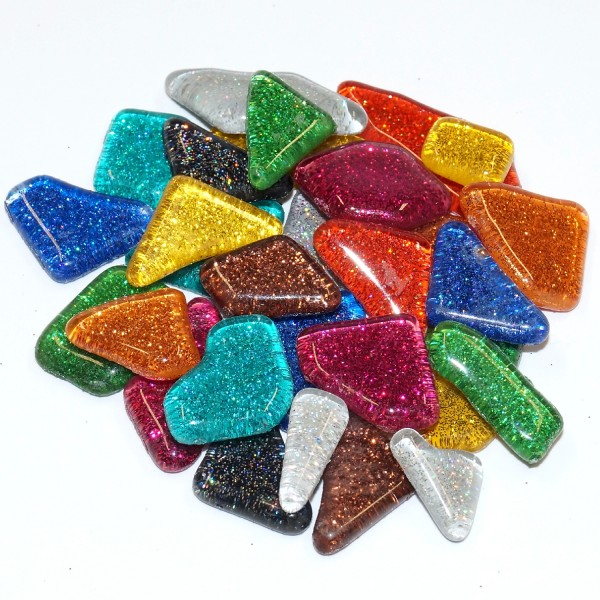 Soft Glas polygonal Glitter-Mix