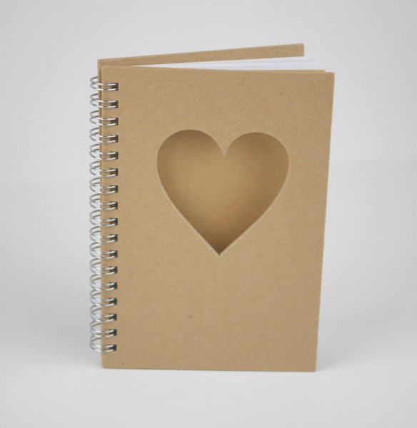 Notizbuch Herz aus Papp Art