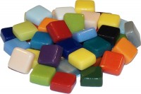 Fantasy Glas 10x10x4mm - Bunt Mix Fantasy Glas 10x10x4mm - Bunt Mix