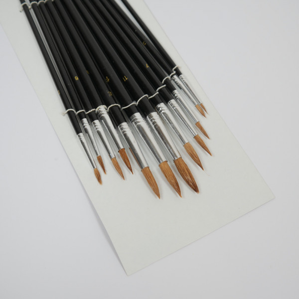 Kunsthaar Pinsel-Set 12-tlg. Größe 1-12