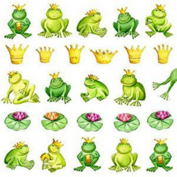 Servietten - Froschkönig