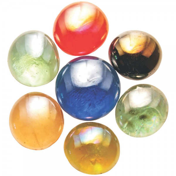 Glas-Nuggets Ø 15-20 mm - Irisierend - Verschiedene Farben