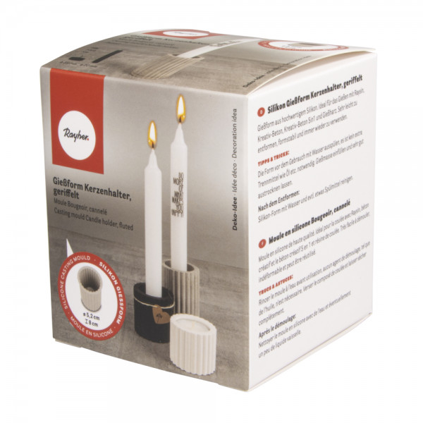 Silikon Gießform Kerzenhalter für Stabkerzen & Teelicht DIY