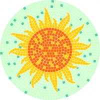 Mosaik Vorlagen - Sonne | ∅ 60cm Mosaik Vorlagen - Sonne | ∅ 60cm