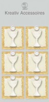 6x Kelch auf Papier mit Perle, gold 6x Kelch auf Papier mit Perle, gold