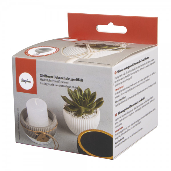 Silikon Gießform Schale geriffelt Ø 9 cm