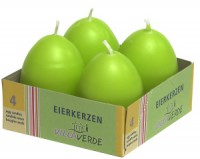 Eierkerzen 4er Pack, hellgrün Eierkerzen 4er Pack, hellgrün
