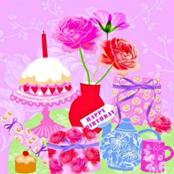 Servietten - Geburtstagstisch