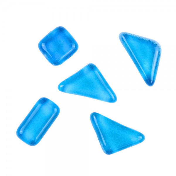 Soft Glas Polygonal Neon - Blau