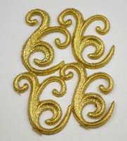 Wachsornamente gold barock Glitzer Wachsornamente gold barock Glitzer
